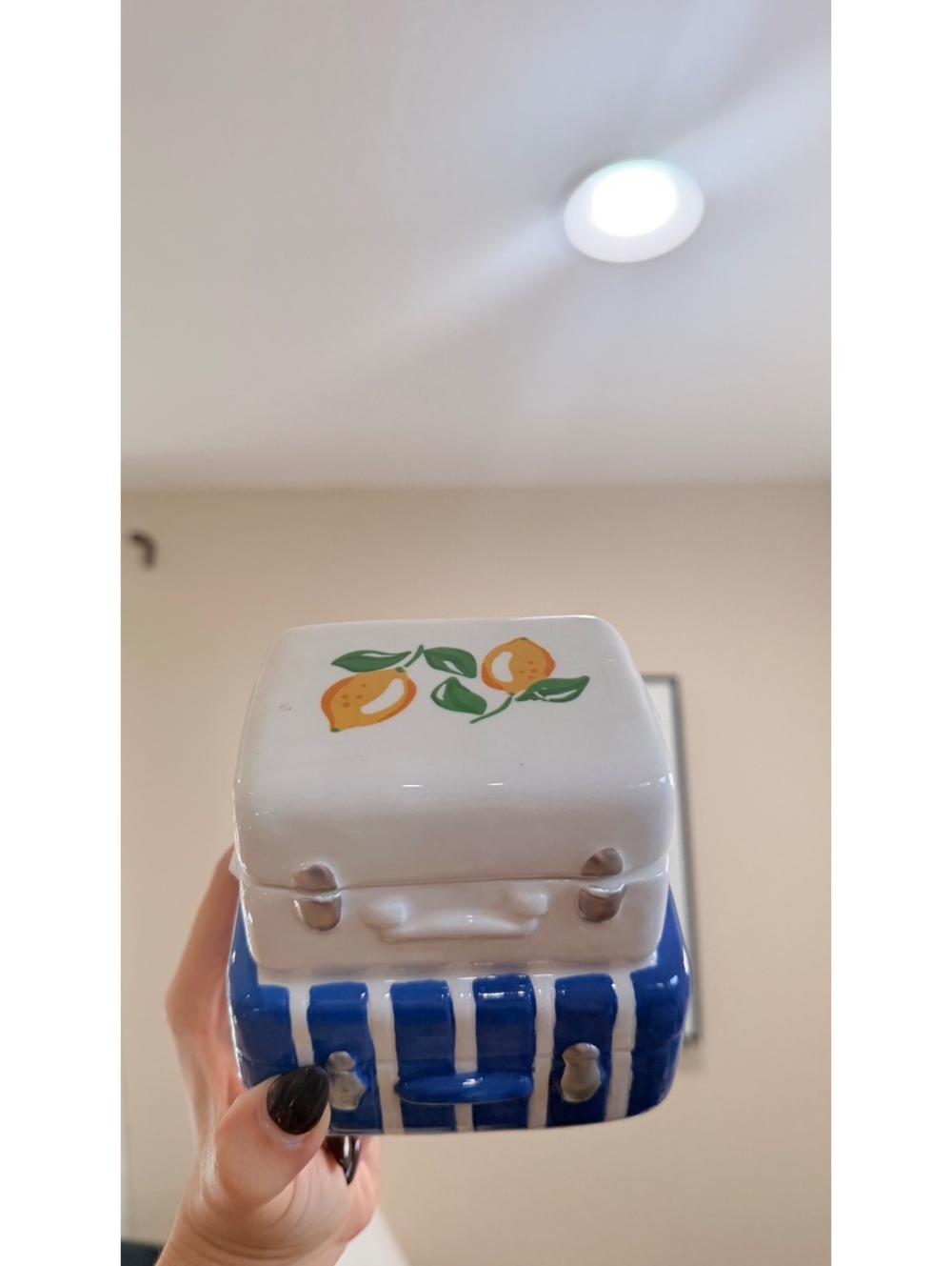 NWT Lemon Luggage Ceramic Box